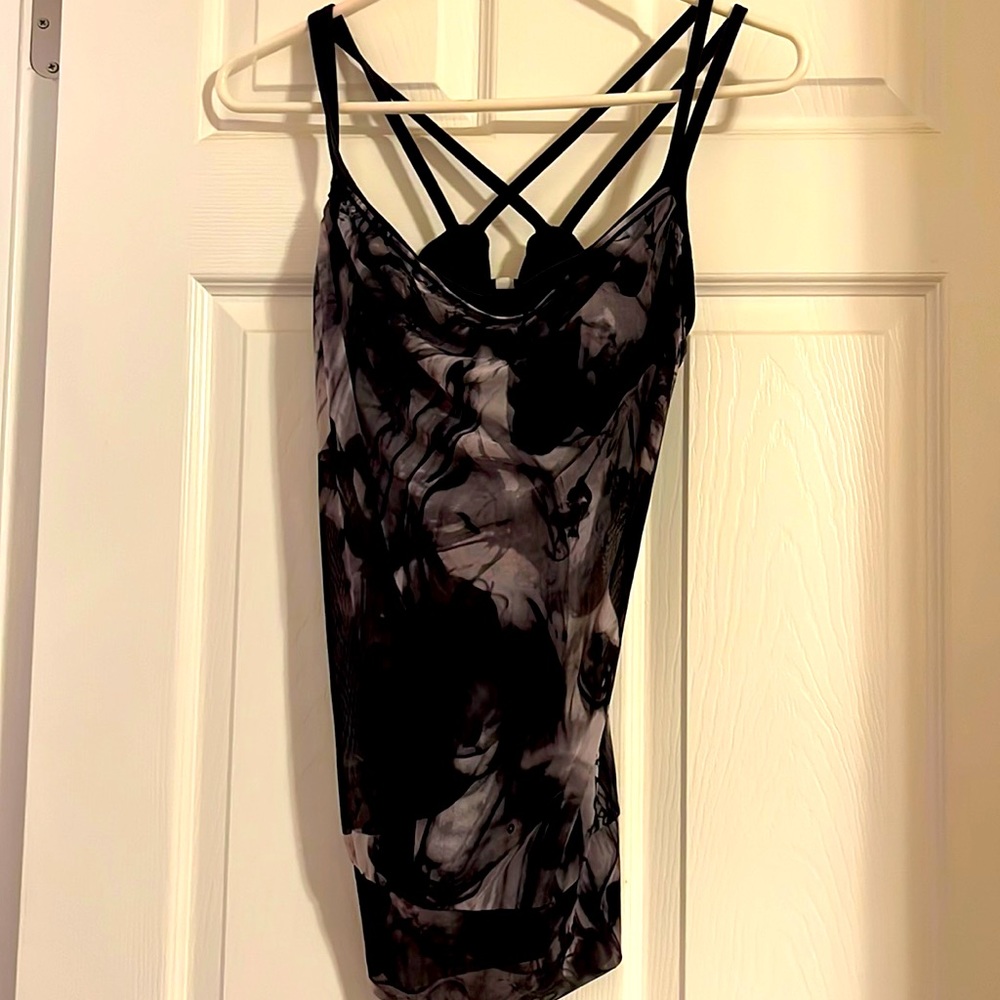Lucy sheer athletic built in bra tank